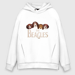 Толстовка оверсайз мужская The Beagles, цвет: белый