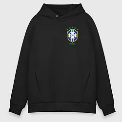 Толстовка оверсайз мужская Сборная Бразилии, цвет: черный
