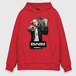 Толстовка оверсайз мужская Eminem boombox, цвет: красный