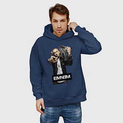 Толстовка оверсайз мужская Eminem boombox, цвет: тёмно-синий — фото 2