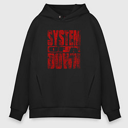 Толстовка оверсайз мужская System of a Down ретро стиль, цвет: черный