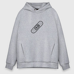 Толстовка оверсайз мужская Пластырь Im ok, цвет: меланж