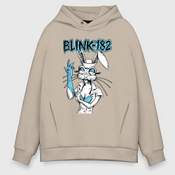 Толстовка оверсайз мужская Blink 182 bunny nurse, цвет: миндальный