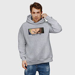 Толстовка оверсайз мужская Зоро Ророноа, цвет: меланж — фото 2