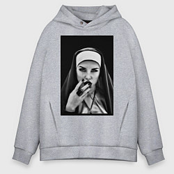Толстовка оверсайз мужская Готическая монахиня, цвет: меланж