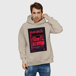 Толстовка оверсайз мужская Akira poster, цвет: миндальный — фото 2