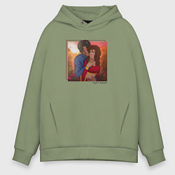 Толстовка оверсайз мужская Амала и Амрит КЗТ, цвет: авокадо