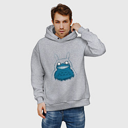 Толстовка оверсайз мужская Totoro Darko, цвет: меланж — фото 2