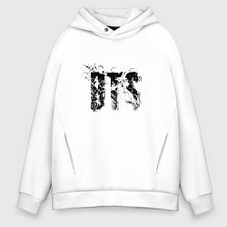 Толстовка оверсайз мужская BTS logo, цвет: белый