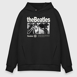 Толстовка оверсайз мужская The Beatles rock, цвет: черный