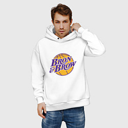 Толстовка оверсайз мужская Bron & Brow, цвет: белый — фото 2