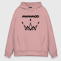 Толстовка оверсайз мужская Mamamoo emblem, цвет: пыльно-розовый