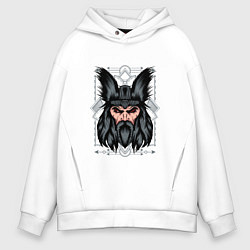 Толстовка оверсайз мужская Odin art, цвет: белый