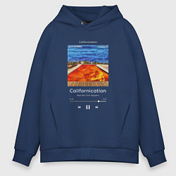 Толстовка оверсайз мужская Red Hot Chili Peppers Californication, цвет: тёмно-синий