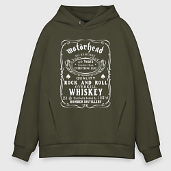 Толстовка оверсайз мужская Motorhead в стиле Jack Daniels, цвет: хаки