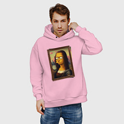 Толстовка оверсайз мужская Mona Simpson, цвет: светло-розовый — фото 2
