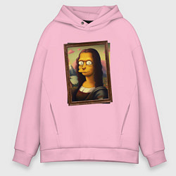 Толстовка оверсайз мужская Mona Simpson, цвет: светло-розовый