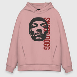 Толстовка оверсайз мужская Репер Snoop Dogg, цвет: пыльно-розовый