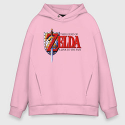 Толстовка оверсайз мужская The Legend of Zelda game, цвет: светло-розовый