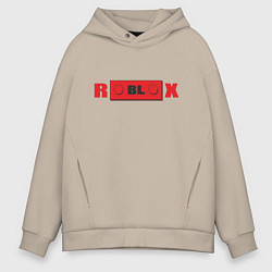 Толстовка оверсайз мужская Roblox деталь, цвет: миндальный