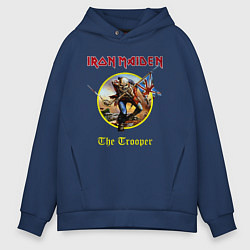 Толстовка оверсайз мужская The trooper Iron Maiden, цвет: тёмно-синий