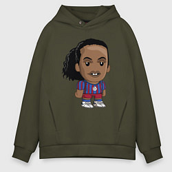 Толстовка оверсайз мужская Ronaldinho Barcelona, цвет: хаки