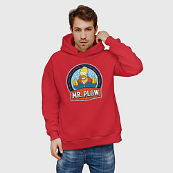 Толстовка оверсайз мужская Mr Plow, цвет: красный — фото 2