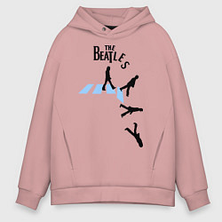 Толстовка оверсайз мужская The Beatles: break down, цвет: пыльно-розовый