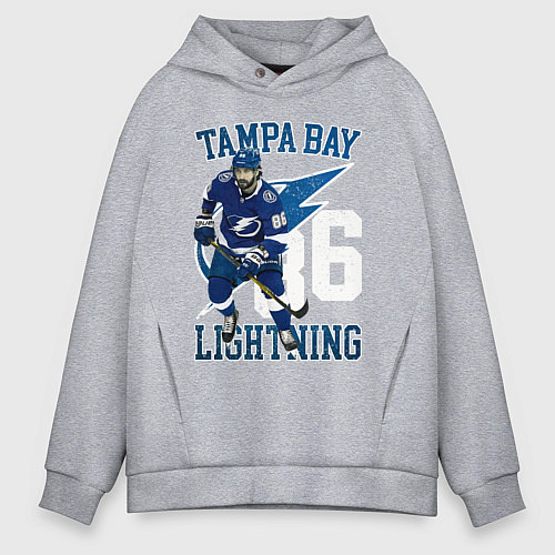 Мужское худи оверсайз Кучеров Никита / Меланж – фото 1