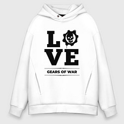 Толстовка оверсайз мужская Gears of War love classic, цвет: белый