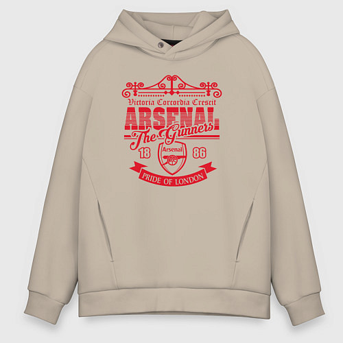 Мужское худи оверсайз Arsenal 1886 / Миндальный – фото 1