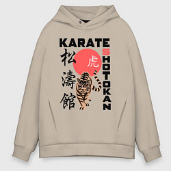 Толстовка оверсайз мужская Карате шотокан, цвет: миндальный