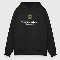 Толстовка оверсайз мужская Kingdom come deliverance logo, цвет: черный