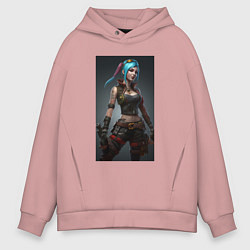 Толстовка оверсайз мужская Fantasy Jinx, цвет: пыльно-розовый