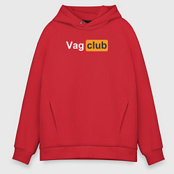 Толстовка оверсайз мужская Vag club, цвет: красный