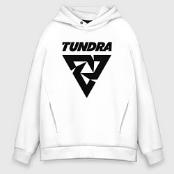 Толстовка оверсайз мужская Tundra esports logo, цвет: белый
