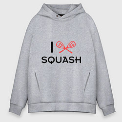 Толстовка оверсайз мужская I Love Squash, цвет: меланж
