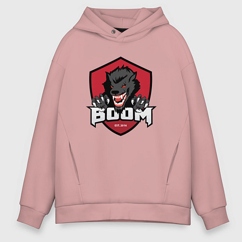 Мужское худи оверсайз Boom esports old / Пыльно-розовый – фото 1