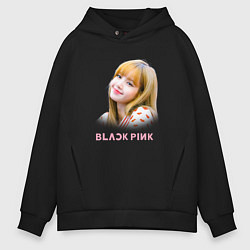 Толстовка оверсайз мужская Lisa Blackpink, цвет: черный