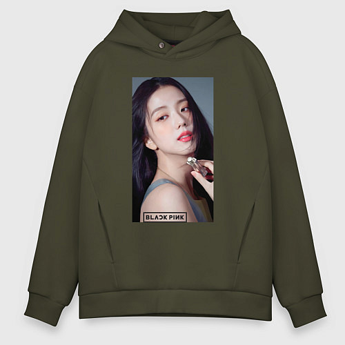 Мужское худи оверсайз Kim Jisoo / Хаки – фото 1