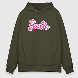 Толстовка оверсайз мужская Barbie title, цвет: хаки