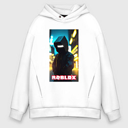 Толстовка оверсайз мужская Roblox cyberpunk, цвет: белый