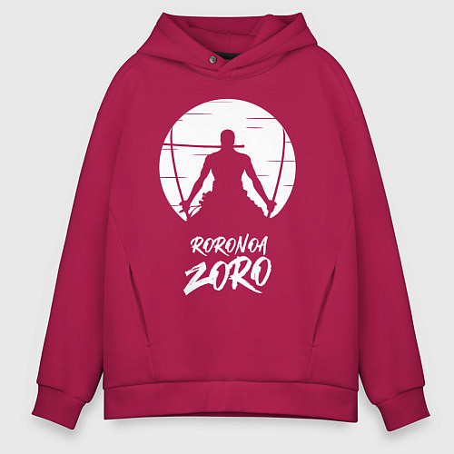 Мужское худи оверсайз Ророноа Зоро / Маджента – фото 1