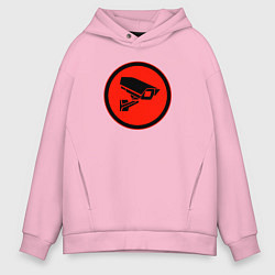 Толстовка оверсайз мужская Skibidi toilet Камера, цвет: светло-розовый