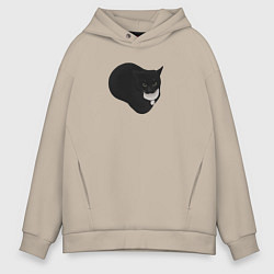 Толстовка оверсайз мужская Maxwell cat, цвет: миндальный