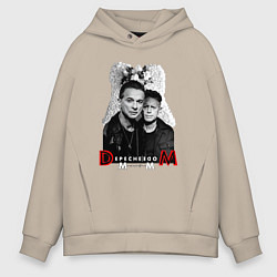 Толстовка оверсайз мужская Depeche Mode - Dave Gahan and Martin Gore, цвет: миндальный