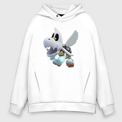 Толстовка оверсайз мужская Купа-скелет, цвет: белый