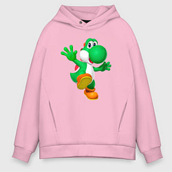 Толстовка оверсайз мужская Йоши танцует, цвет: светло-розовый