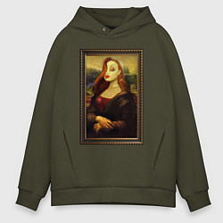 Толстовка оверсайз мужская Джессика Рэббит, цвет: хаки