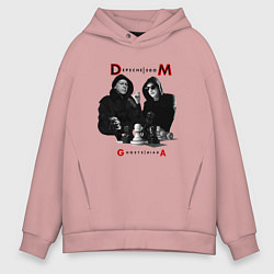 Толстовка оверсайз мужская Depeche Mode - Ghosts Again Memento Mori, цвет: пыльно-розовый